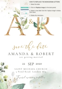 flora-stat-06-01 | A5 Save the Date Card: flora-stat-06-01 | Greenery Save the Date Card