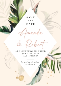 Palma |Save the Date Card A5: palma-stat-10-01 | Tropical Save the Date Card