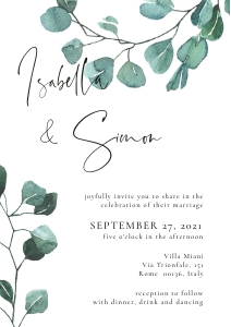 Luisa | Wedding Invitation Card A5: luisa-stat-23-02 | Wedding Invitation Template
