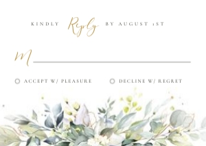 flora-stat-06-02 | A6 Greenery RSVP Card: flora-stat-06-02-set | Rustic Wedding Invitation Set