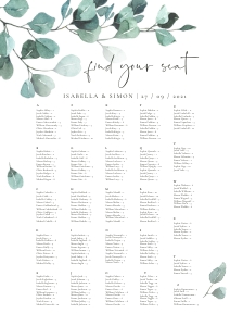 Luisa | Seating Chart alphabetic portrait A1: luisa-stat-23-08 | Seating Chart