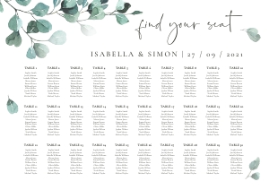 Luisa | Seating Chart landscape A1: luisa-stat-23-08 | Seating Chart