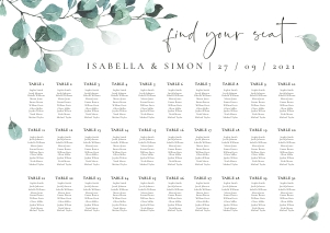 Luisa | Seating Chart landscape A2: luisa-stat-23-08 | Seating Chart