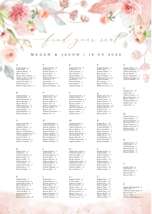 Fiorella | Seating Chart alphabetic A2: fiorella-stat-08-08 | seating chart
