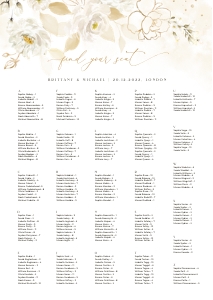 Dora | Seating Chart Alphabetic A2: dora-stat-14-08 | Seating Chart