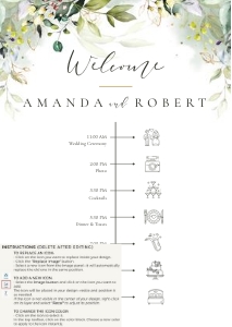 Flora | Wedding Timeline A2: flora-stat-06-10 | Wedding timeline