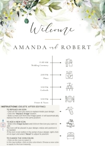 Flora | Wedding Timeline A1: flora-stat-06-10 | Wedding timeline