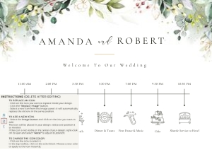 Flora | Wedding Timeline A1: flora-stat-06-10 | Wedding timeline