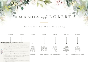 Flora | Wedding Timeline A2: flora-stat-06-10 | Wedding timeline