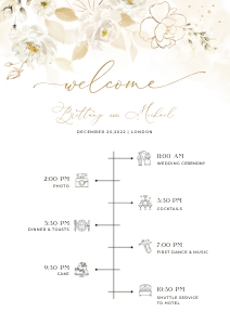 Dora | Wedding Timeline A1: dora-stat-14-10 | Wedding Timeline Template