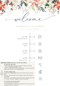 Natalia | Wedding Timeline A1: natalia-stat-25-10 | Wedding Timeline Sign
