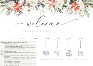 Natalia | Wedding Timeline A1: natalia-stat-25-10 | Wedding Timeline Sign