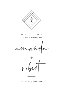 Giulia - Wedding Sign A1: giulia-stat-30-11 | Welcome Sign