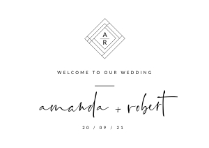 Giulia - Wedding Welcome Sign A1: giulia-stat-30-11 | Welcome Sign