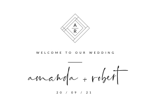 Giulia - Wedding Welcome Sign A2: giulia-stat-30-11 | Welcome Sign