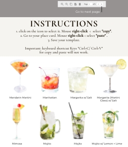 Cocktails & Drinks - Part 2: palma-stat-10-26 | Signature Drink sign template