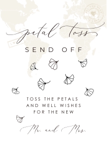 Sofia | Flower petals Send off Sign - 5 x 7": sofia-stat-16-33 | Flower petals Send off Sign