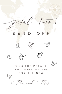 Sofia | Flower petals Send off Sign - 4 x 6": sofia-stat-16-33 | Flower petals Send off Sign