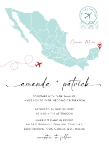 mexico-stat-37-02 | 5x7" Destination Wedding Invitation Template: mexico-stat-37-02 | Destination Wedding Invitation Template