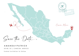 mexico-stat-37-01 | 7x5" postcard save the date: mexico-stat-37-01 | Destination Wedding Save the Date Template