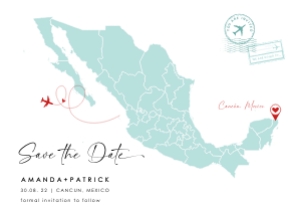 mexico-stat-37-01 | A5 postcard save the date: mexico-stat-37-01 | Destination Wedding Save the Date Template