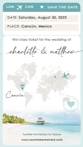 mira-evite-37-03|Boarding pass Save the Date Digital: mira-evite-37-03 | Boarding pass Digital Save the Date