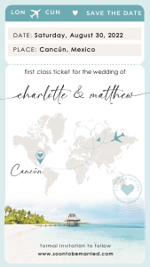 mira-evite-37-03 | Boarding pass Digital Save the Date design preview
