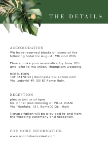 palma-stat-10-15 | A6 - details Card: palma-stat-10-15 | Passport Wedding Invitation Template with RSVP