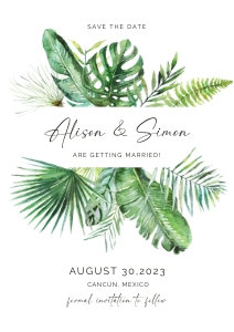 Palma | Tropical Save the Date Card D4_ A5: palma-stat-10-23 | Tropical Save the Date template D4