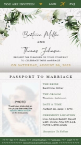 palma-evite-10-11 | Passport Digital Tropical Wedding Invitation: palma-evite-10-11 | Tropical passport digital wedding invitation