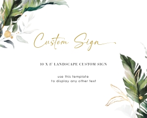Palma | Custom Sign 10 x 8 inches: palma-stat-10-05 | Tropical Custom Sign Template