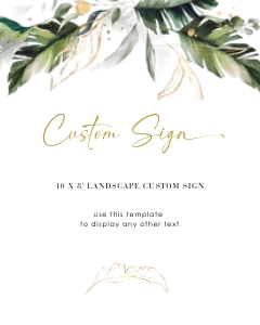 Palma | Custom Sign 8 x 10 inches: palma-stat-10-05 | Tropical Custom Sign Template
