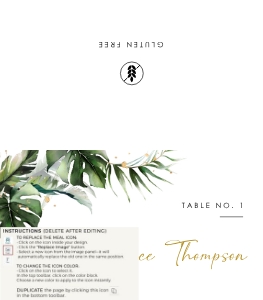 Palma | Place card folded 3.5 x 2": palma-stat-10-07 | Tropical Wedding place cards template