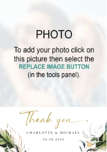 Palma | Thank you Card A5: palma-stat-10-44 | thank you cards template