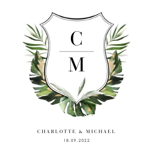 Palma | Wedding Logo 1 - 2000 x 2000: palma-stat-10-13 | Tropical wedding logo