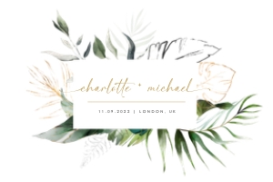 Palma | Wedding Logo Design 2: palma-stat-10-13 | Tropical wedding logo