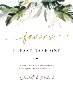 Palma | favour sign 8 x 10": palma-stat-10-25 | Favour Sign Template