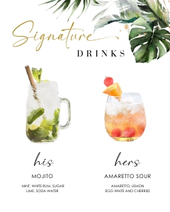 Palma | Signature Drink - 16 x 20 inch: palma-stat-10-26 | Signature Drink sign template