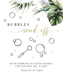 palma-stat-10-29 | Bubbles Send off Sign template design preview