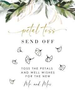 Palma | Flower petals Send off Sign - 8 x 10": palma-stat-10-31 | Flower petals Send off Sign template