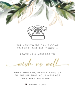 Palma | Audio Guest Book Sign - 8 x 10": palma-stat-10-30 | Audio Guest Book Sign template