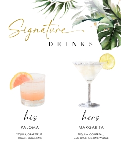 Palma | Signature Drink - 8 x 10 inch: palma-stat-10-26 | Signature Drink sign template