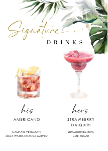 Palma | Signature Drink - 5 x 7 inch: palma-stat-10-26 | Signature Drink sign template
