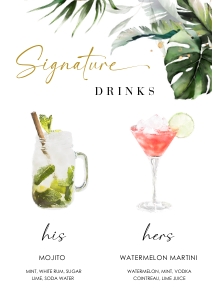 Palma | Signature Drink | A2 - 42.0 x 59.4 cm: palma-stat-10-26 | Signature Drink sign template