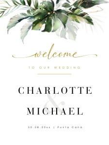 Palma | Welcome Sign - 18 x 24": palma-stat-10-11 | Tropical Welcome Sign Template