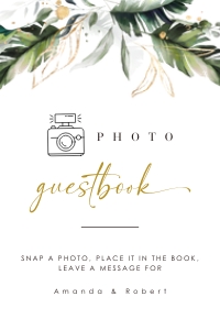 Palma | photo guest book sign 4x6": palma-stat-10-28 | photo guest book sign