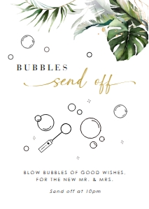 Palma | Bubbles Send off Sign - A4: palma-stat-10-29 | Bubbles Send off Sign template
