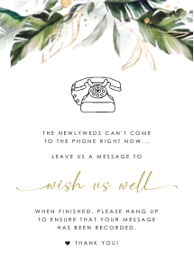Palma | Audio Guest Book Sign - A4: palma-stat-10-30 | Audio Guest Book Sign template