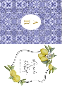 lemon-stat-34-01 | A5 - Italy Passport Wedding invitation with lemon: lemon-stat-34-01 | Italy Passport Wedding Invitation