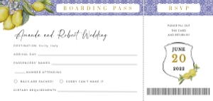 lemon-stat-34-01 | 21x9.9cm - Italy Boarding Pass RSVP: lemon-stat-34-01 | Italy Passport Wedding Invitation